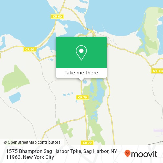 Mapa de 1575 Bhampton Sag Harbor Tpke, Sag Harbor, NY 11963