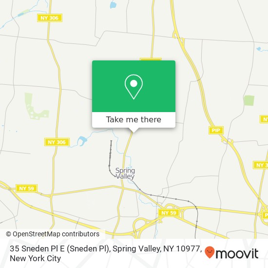 Mapa de 35 Sneden Pl E (Sneden Pl), Spring Valley, NY 10977
