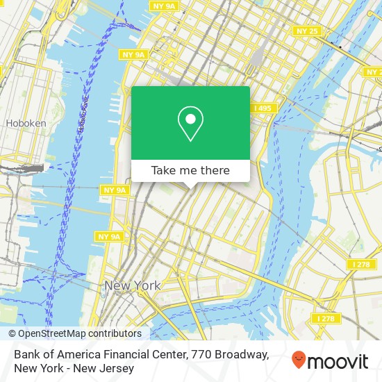 Mapa de Bank of America Financial Center, 770 Broadway