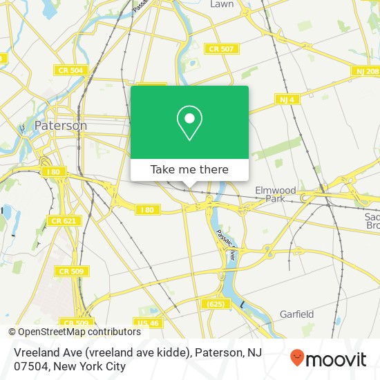 Mapa de Vreeland Ave (vreeland ave kidde), Paterson, NJ 07504