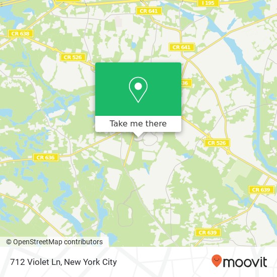 Mapa de 712 Violet Ln, Jackson, NJ 08527