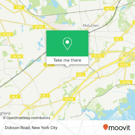 Dobson Road, Dobson Rd, Edison, NJ 08817, USA map