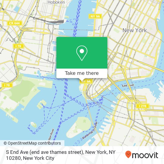 S End Ave (end ave thames street), New York, NY 10280 map