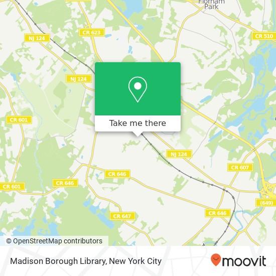 Madison Borough Library map