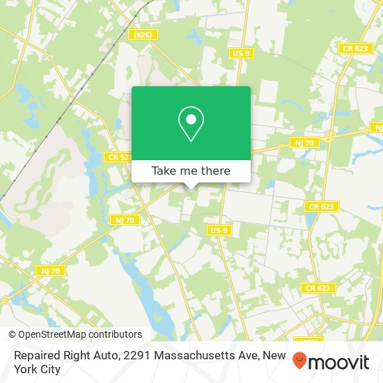 Mapa de Repaired Right Auto, 2291 Massachusetts Ave