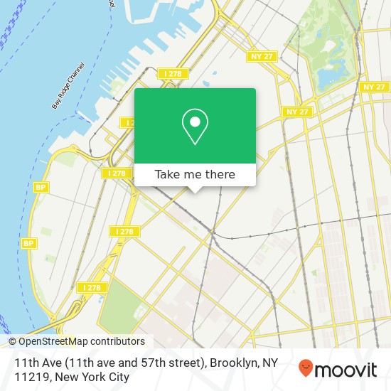 11th Ave (11th ave and 57th street), Brooklyn, NY 11219 map