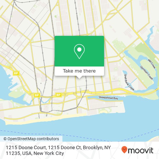 1215 Doone Court, 1215 Doone Ct, Brooklyn, NY 11235, USA map