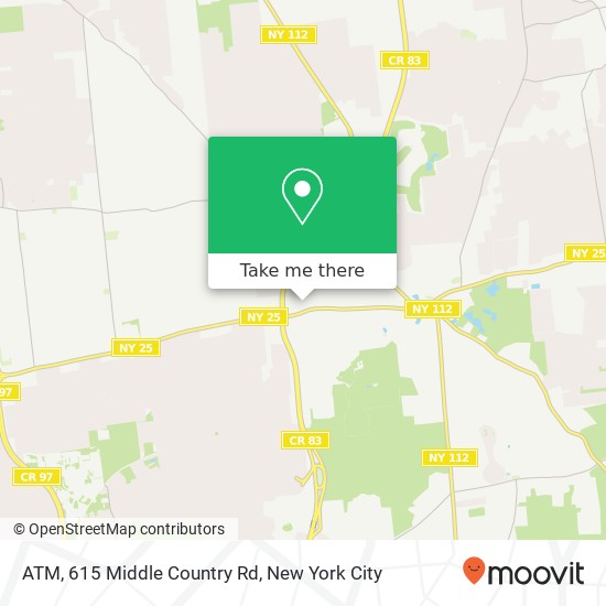 Mapa de ATM, 615 Middle Country Rd