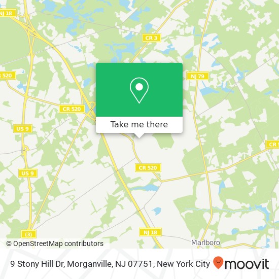 9 Stony Hill Dr, Morganville, NJ 07751 map