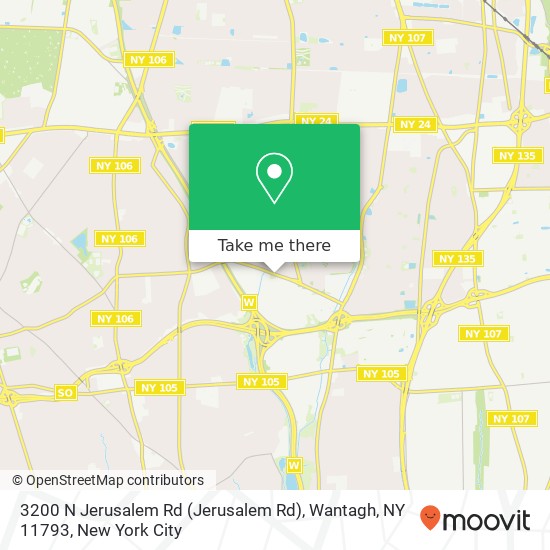 Mapa de 3200 N Jerusalem Rd (Jerusalem Rd), Wantagh, NY 11793