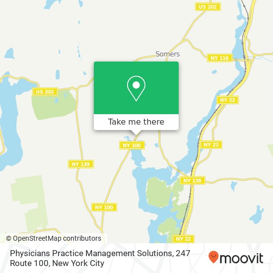 Physicians Practice Management Solutions, 247 Route 100 map