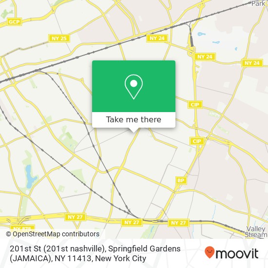 201st St (201st nashville), Springfield Gardens (JAMAICA), NY 11413 map