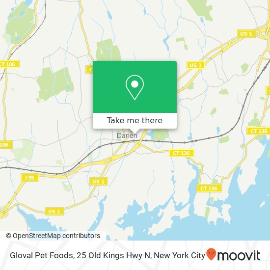 Gloval Pet Foods, 25 Old Kings Hwy N map