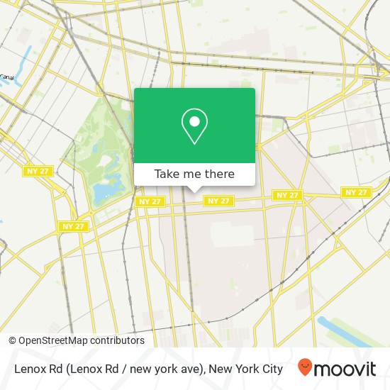 Mapa de Lenox Rd (Lenox Rd / new york ave), Brooklyn, NY 11203
