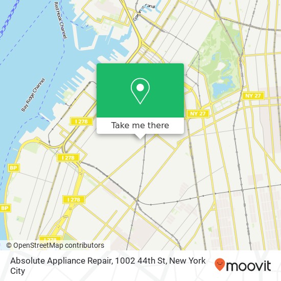 Absolute Appliance Repair, 1002 44th St map