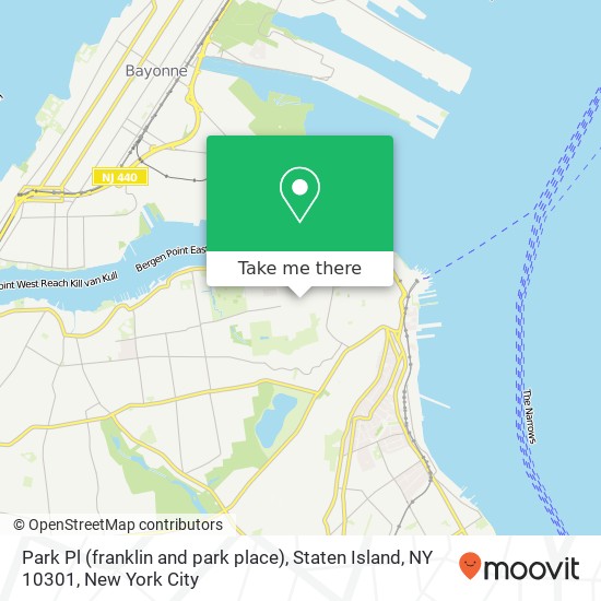 Mapa de Park Pl (franklin and park place), Staten Island, NY 10301