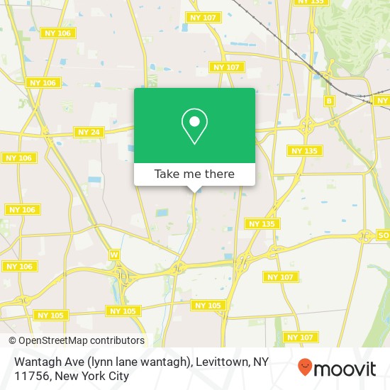 Mapa de Wantagh Ave (lynn lane wantagh), Levittown, NY 11756