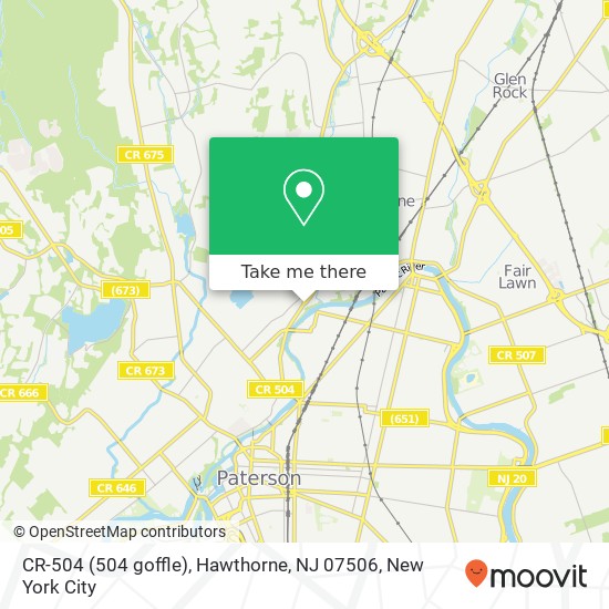 Mapa de CR-504 (504 goffle), Hawthorne, NJ 07506