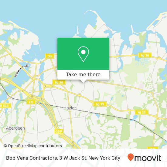Mapa de Bob Vena Contractors, 3 W Jack St