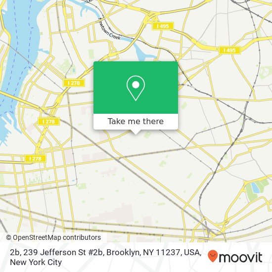 Mapa de 2b, 239 Jefferson St #2b, Brooklyn, NY 11237, USA