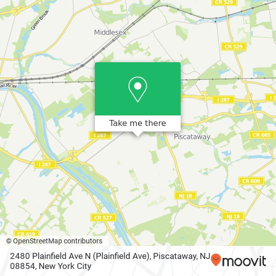 2480 Plainfield Ave N (Plainfield Ave), Piscataway, NJ 08854 map