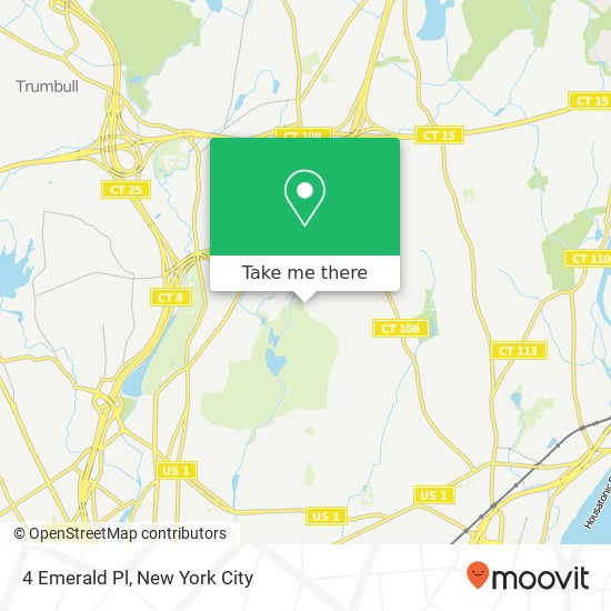 Mapa de 4 Emerald Pl, Stratford, CT 06614