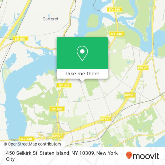 Mapa de 450 Selkirk St, Staten Island, NY 10309