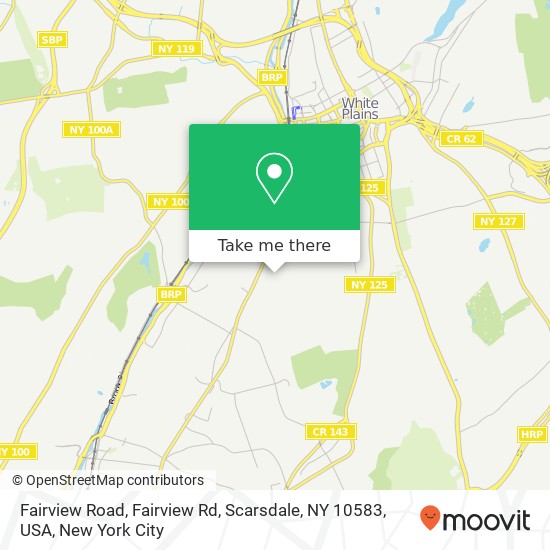 Mapa de Fairview Road, Fairview Rd, Scarsdale, NY 10583, USA