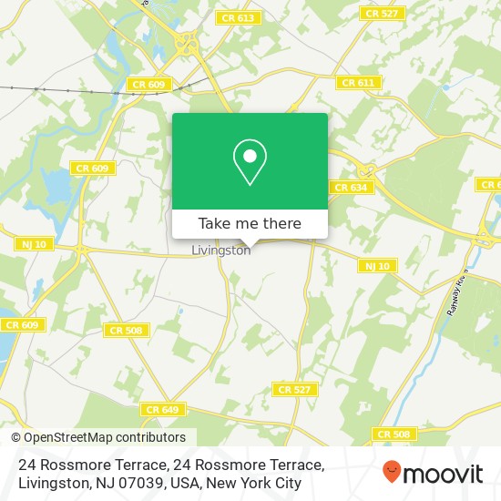 24 Rossmore Terrace, 24 Rossmore Terrace, Livingston, NJ 07039, USA map