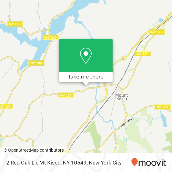 Mapa de 2 Red Oak Ln, Mt Kisco, NY 10549