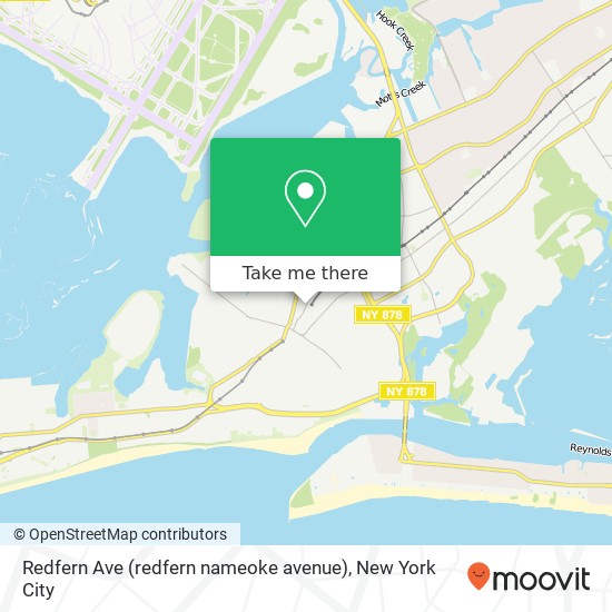 Mapa de Redfern Ave (redfern nameoke avenue), Far Rockaway, NY 11691