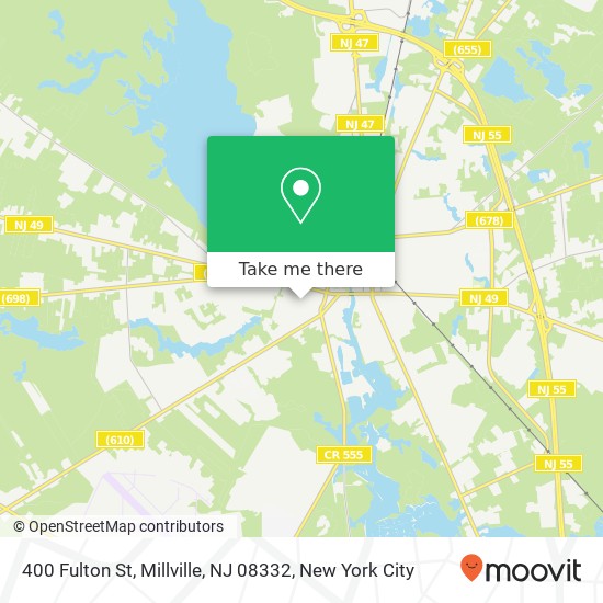 Mapa de 400 Fulton St, Millville, NJ 08332