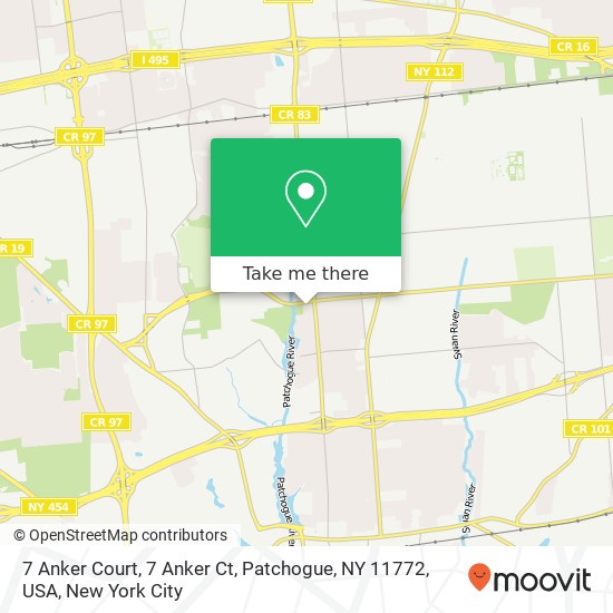 7 Anker Court, 7 Anker Ct, Patchogue, NY 11772, USA map