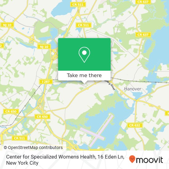 Mapa de Center for Specialized Womens Health, 16 Eden Ln