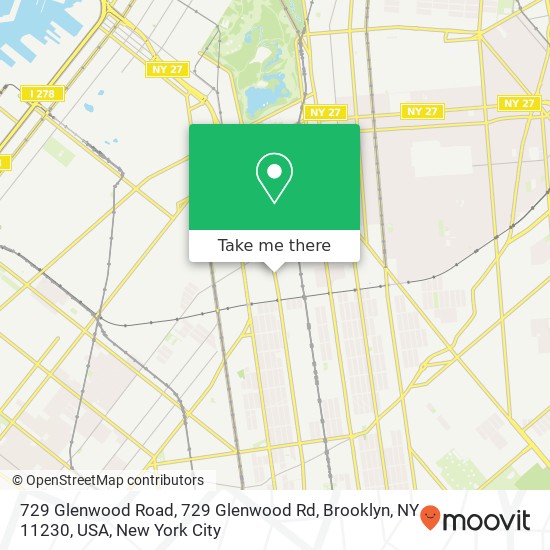 Mapa de 729 Glenwood Road, 729 Glenwood Rd, Brooklyn, NY 11230, USA