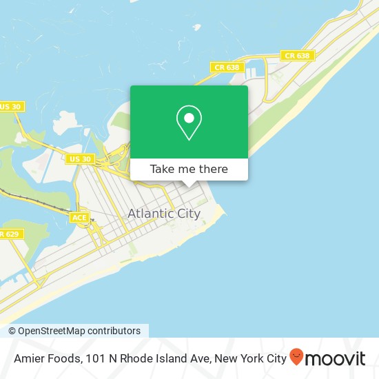 Mapa de Amier Foods, 101 N Rhode Island Ave