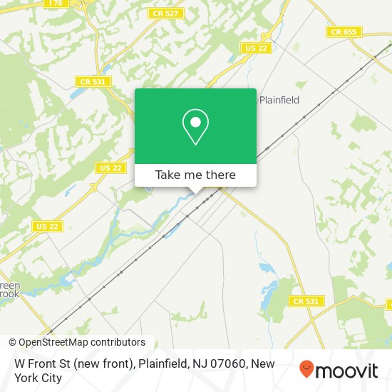 Mapa de W Front St (new front), Plainfield, NJ 07060