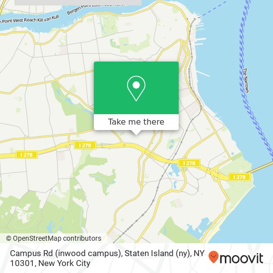 Campus Rd (inwood campus), Staten Island (ny), NY 10301 map