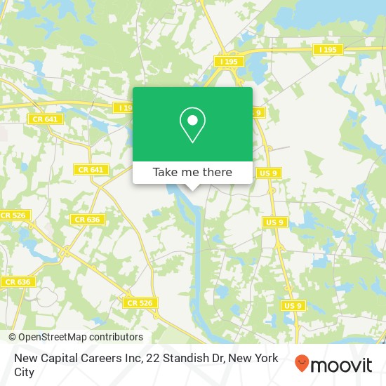 Mapa de New Capital Careers Inc, 22 Standish Dr