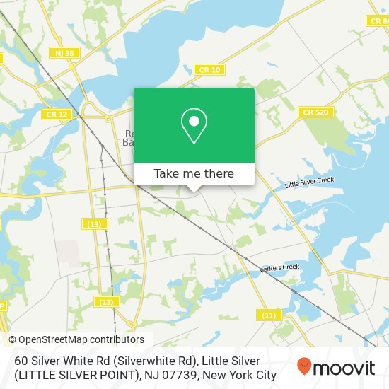 60 Silver White Rd (Silverwhite Rd), Little Silver (LITTLE SILVER POINT), NJ 07739 map