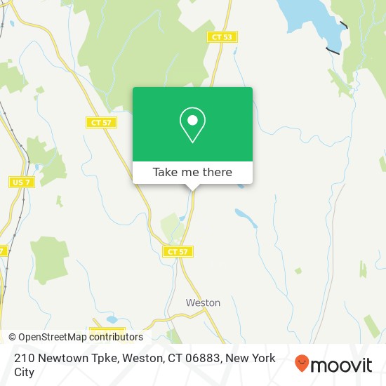 Mapa de 210 Newtown Tpke, Weston, CT 06883
