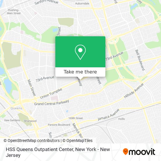 HSS Queens Outpatient Center map