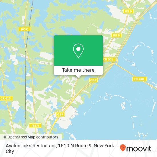 Mapa de Avalon links Restaurant, 1510 N Route 9