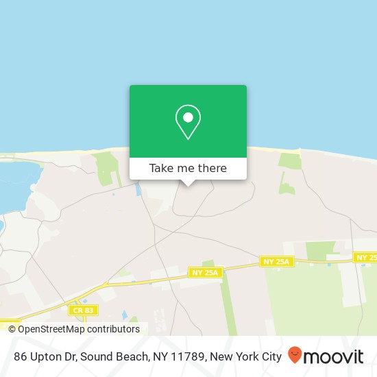 Mapa de 86 Upton Dr, Sound Beach, NY 11789