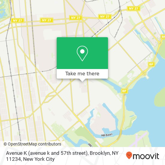 Avenue K (avenue k and 57th street), Brooklyn, NY 11234 map