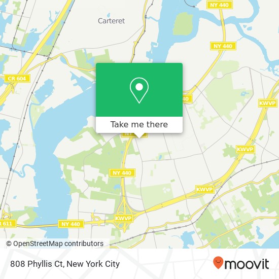 Mapa de 808 Phyllis Ct, Staten Island, NY 10309