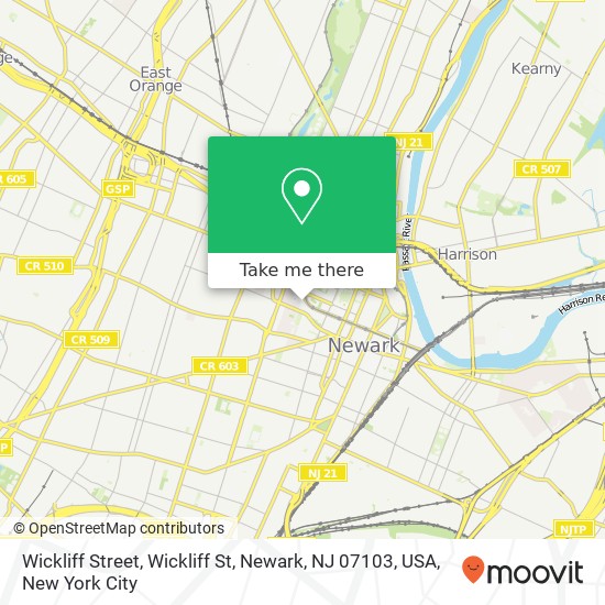 Wickliff Street, Wickliff St, Newark, NJ 07103, USA map