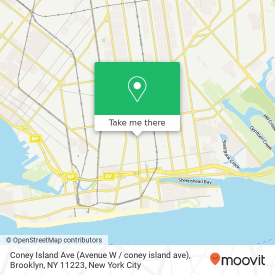 Coney Island Ave (Avenue W / coney island ave), Brooklyn, NY 11223 map