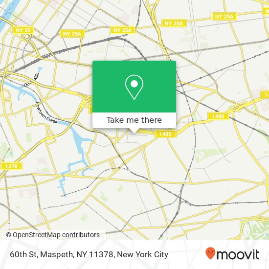 Mapa de 60th St, Maspeth, NY 11378