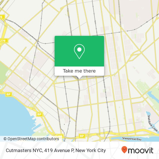 Cutmasters NYC, 419 Avenue P map